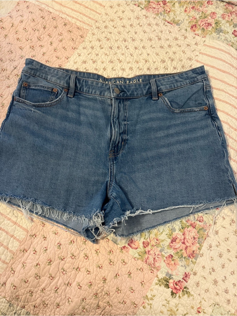 American Eagle Outfitters Medium Blue Denim Cutoff Shorts